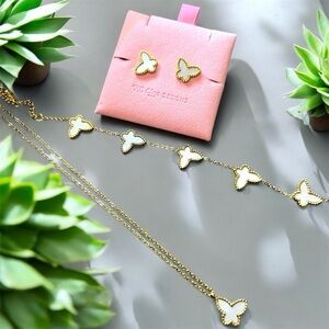 Butterfly Necklace, Bracelet and Earring Set
